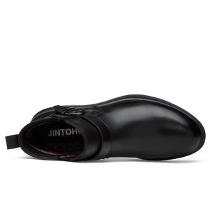 Bottes imperméables à lacets pour hommes, best-seller, en cuir véritable, fabriquées à la main, semelle Goodyear, toutes saisons - Product Image 4