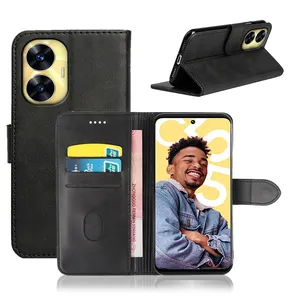 Hot Sale TPU Leather flip phone case For OPPO A75 A18 F5 Realme 11 V50 Narzo 60X V50S Reno10 Pro Wallet PU phone Cover