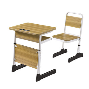 School <b>Desk</b> Chair Set Plastic Adjustable Height For Students Classroom Use Modern Minimalist Style - Product Image 5