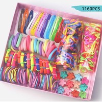 Ensemble d'accessoires pour cheveux pour enfants en gros, ensemble de barrettes en tissu pour bébé, pinces à cheveux, élastiques à cheveux, bandeaux doux pour filles, cadeau