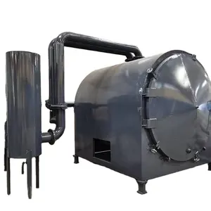500KG industrial charcoal charcoal kiln wood biomass sawdust horizontal carbonization furnace