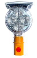 Balise solaire étanche à LED, lampe stroboscopique d'avertissement de signalisation routière, lampe de détresse jaune avec interrupteur, produit de sécurité routière