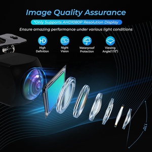 กล้องมองหลัง AHD 1080P สำหรับรถยนต์ มุมกว้าง 170 องศา กล้องติดป้ายทะเบียน มองเห็นชัดในเวลากลางคืน กล้องมองหลัง - Product Image 6