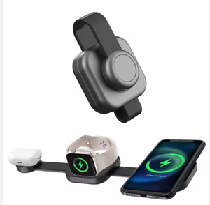 Moato popolare articolo 15W Cargador Inalmbrico Magnico 3 En 1 pieghevole magnetico Mini Logo personalizzato multifunzione caricabatterie - Product Image 1