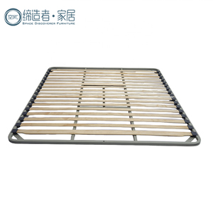 Tùy Chỉnh Kim Loại Thép Màu Chất Lượng Cao Tay Nghề Mạnh Mẽ Rắn Gỗ Thanh Hiện Đại Đầy Đủ Kích Thước Bằng Gỗ Kim Loại Nền Tảng Giường Khung - Product Image 3