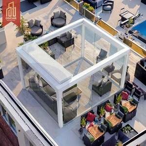 Pergola en aluminium à lames orientables pour l'extérieur, jardin, patio, cour, réunion, moderne et bioclimatique, pergola rétractable - Product Image 1