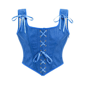 Gilet attillato con cerniera da donna con colletto senza maniche corsetto aderente mutaforma da donna - Product Image 5