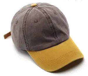 모듬 색상 남여 디자이너 씻어 모자 일반 블랙 사용자 정의 6 패널 두 톤 야구 모자