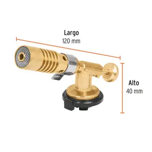 Estufa de Camping Portátil de Latón con Encendido Manual, Quemador de Gas de una Pieza para Cocinar al Aire Libre, Uso en Todas las Estaciones, Modelo MECH-90, Fabricada - Product Image 4