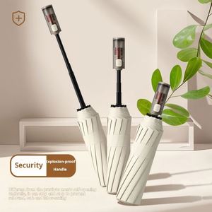 LM-H 12 Ribs Fully Automatic Three-Folding Windproof Anti-Rebound Reverse Umbrella Reflective <b>Strip</b> Classic Enlarged Design - Product Image 2