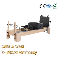 Équipement de Pilates en chêne de qualité supérieure avec système de poulies silencieux pour salle de sport commerciale, machine de Pilates Reformer en chêne
