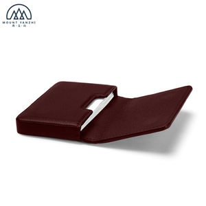 תיק בעל כרטיס מעור אמיתי עם כיסוי flap - Product Image 1