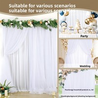 Décorations murales et de plafond modernes de luxe pour mariage, décor de lieu, toile de fond de scène, rideau ondulé pour tente de mariage, tissu en organza