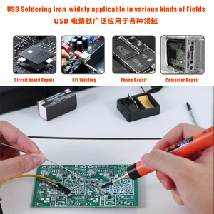 Portable 5V8W affichage numérique température constante réglable <span class=keywords><strong>Mini</strong></span> USB fer à souder sans noyau avec pointes à souder maintenir le tapis - Product Image 5