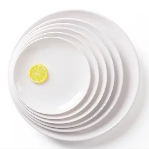 White Melamine Restaurant Plate Set