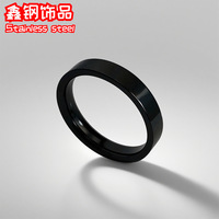 Bagues en acier titane noir simples et polyvalentes pour hommes et femmes, une bague tendance et cool pour Instagram
