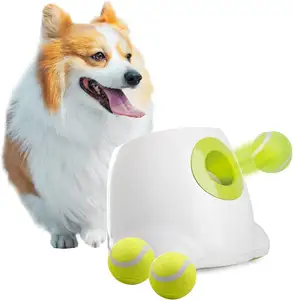 AFP toptan interaktif köpek topu başlatıcısı oyuncak Puppies köpekler eğitim için otomatik tenis topu köpek başlatıcısı atıcı makinesi