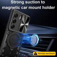 Coque de téléphone magnétique compatible Transsion Tecno Camon 40 Pro à motif animalier avec fenêtre escamotable, support et protection antichute