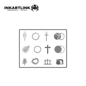 Autocollant de <span class=keywords><strong>tatouage</strong></span> semi-permanent religieux réaliste Jésus 4 Moments, longue durée 15 jours, pour hommes et femmes, art corporel pour <span class=keywords><strong>bras</strong></span>, vente en gros - Product Image 3