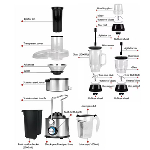 <span class=keywords><strong>4</strong></span> trong <span class=keywords><strong>1</strong></span> thương mại đa mục đích điện máy ép trái cây Máy xay sinh tố Mixer xử lý thực phẩm cho hộ gia đình sử dụng cho smoothies extracteur de jus - Product Image 3