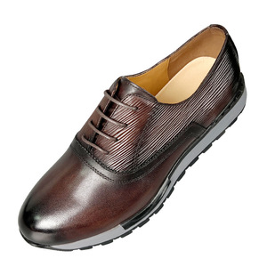 Chaussures habillées pour hommes en cuir véritable, style Oxford, bout rond, à lacets, antidérapantes, pour le bureau et la carrière, collection automne - Product Image 5