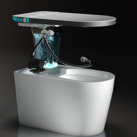 Capteur automatique chasse d'eau électrique salle de bain une pièce Intelligent Wc commode toilette intelligente Bidet 220 avec réservoir d'eau intégré