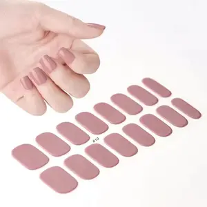 Semi Cured Wraps Long Lasting Gel Nail Stickers New Arrival Styles Aurora Nail Gel Wraps