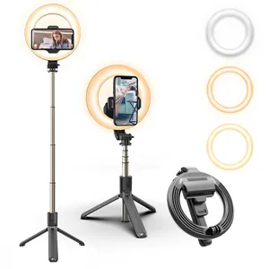 Delux L07 — bâton à Selfie Led ultraléger avec support pour blanchiment, Kit d'éclairage annulaire, top léger