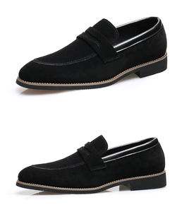 Chaussures habillées élégantes à bout pointu en faux daim à lacets pour hommes, grande taille, style décontracté d'automne, pour tenue de bureau formelle, directement de l'usine - Product Image 6