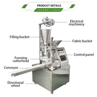 Machine automatique de fabrication de petits pains fourrés à la vapeur avec moteur de précision, capacité de 500 à 3000 pièces/heure