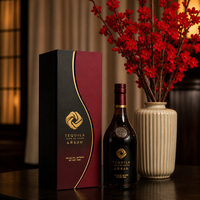 Boîte cadeau de luxe personnalisée pour vin rouge avec logo estampé à chaud or, emballage rigide à double porte pour vignerons, cadeaux d'entreprise et de fêtes