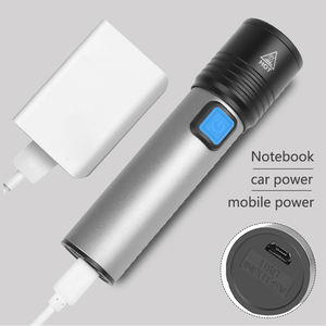 Açık kamp için LED el feneri USB şarj zumlanabilir Torch su geçirmez acil 395nm UV ışık ultraviyole idrar dedektörü - Product Image 2