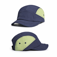 Casquette de loisirs d'extérieur personnalisable avec logo, casquette de baseball 5 panneaux respirante à séchage rapide, protection solaire avec visière incurvée
