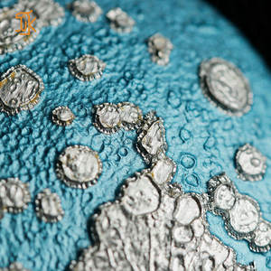 Sanyin, marca de lujo, segundo reloj de pulsera, esfera de 25mm, caja de Metal con diseño de meteorito 3D, fabricante de accesorios en blanco grabado personalizado - Product Image 3