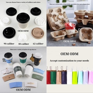 Ly giấy cà phê dùng một lần hai lớp có logo tùy chỉnh, chống thấm nước, dung tích 4oz/8oz/10oz/12oz/14oz/16oz, dùng cho đồ uống nóng mang đi - Product Image 6