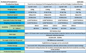커피 칩 칩 스낵 알루미늄 호일 포장 컨베이어 식품 금속 탐지기 및 체크 가중치 결합 기계 - Product Image 6