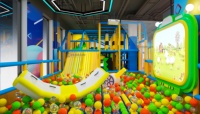 Aire de jeux Dreamland en PVC souple pour enfants, maison de jeu d'intérieur, jeux de ramassage, équipement de centre d'activités pour les 3-15 ans, 5-100