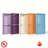 Puerta Cortafuego de Acero con Certificación UL, Puerta Metálica Hueca Resistente al Fuego con Marco para Proyectos de Edificios Comerciales, Fabricante