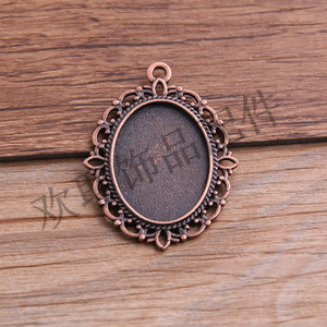 타원형 펜던트 베이스 세팅 유리 카보숑 카메오 DIY 쥬얼리 제작용 펜던트 블랭크 트레이 베젤 - Product Image 5