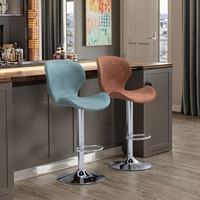 Tabouret de bar pivotant noir réglable de haute qualité, rembourré en PU, pour comptoir de cuisine, restaurant ou bar