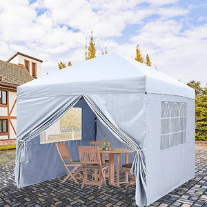 Tente portable personnalisée avec logo, impression sérigraphique, revêtement PU, noir/gris, 1,5x1,5 mètres, vente en gros usine - Product Image 4