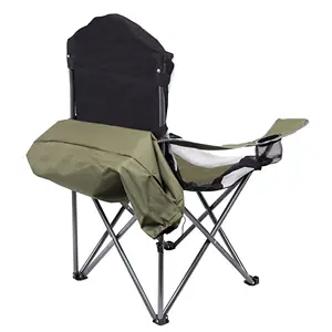 Chaise de camping pliable avec sac isotherme et un dossier qui peut, fournir un soutien solide pour votre dos/