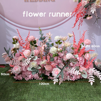 Fleur artificielle en soie en gros pour toile de fond de mariage fleurs séchées suspendues chemin de table Arrangement de fleurs