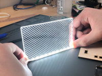 Plaque de guidage lumineux LED transparente à motif de points Kunxin, panneau acrylique éclairé par les bords de 2 mm, 3 mm, 4 mm, feuille LGP