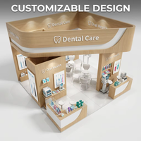 YTSF-I66 Stand d'exposition personnalisé en bois pour produits de soins bucco-dentaires avec écran LED et comptoir – Propre, durable, facile à assembler