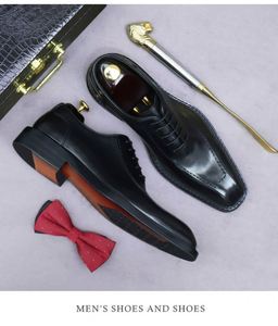 2025 Luxury Custom High Quality British Fashion Trend Men Dress Shoes Office Career <b>Pointed</b> Toe Breathable Lace-Up Closure - Product Image 4