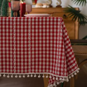 Table à manger rectangulaire 100% coton tissé <span class=keywords><strong>tissu</strong></span> résistant à l'huile teint uni motif géométrique Style moderne fête mariage décor à la maison - Product Image 3