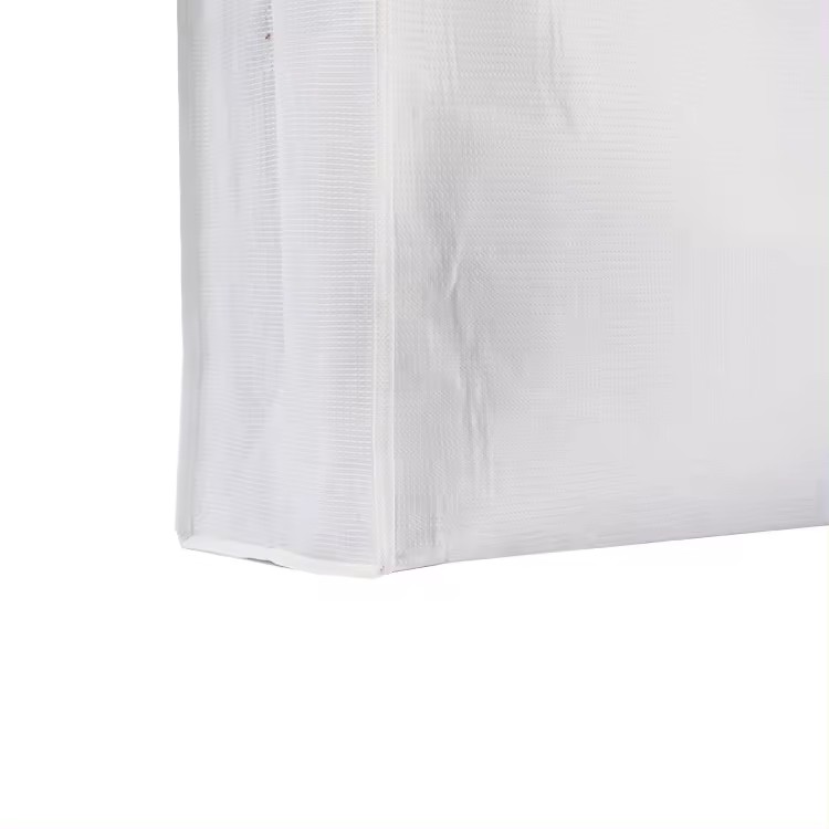 Custom Logo print white cartoon non woven recyclable rpet Shopping bag with handle