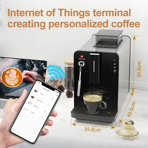 Máquina de café automática con molinillo, hogar inteligente