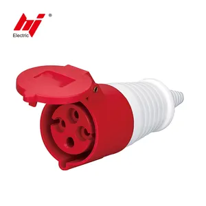 IP44 4 Pin 16 amp Female Industrial Plug Socket Coupler 380V